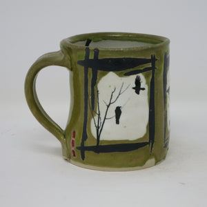 Chartreuse Raven Mug